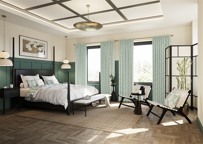 Scandi Birds, Aqua - Made to Measure Curtains - Image 7